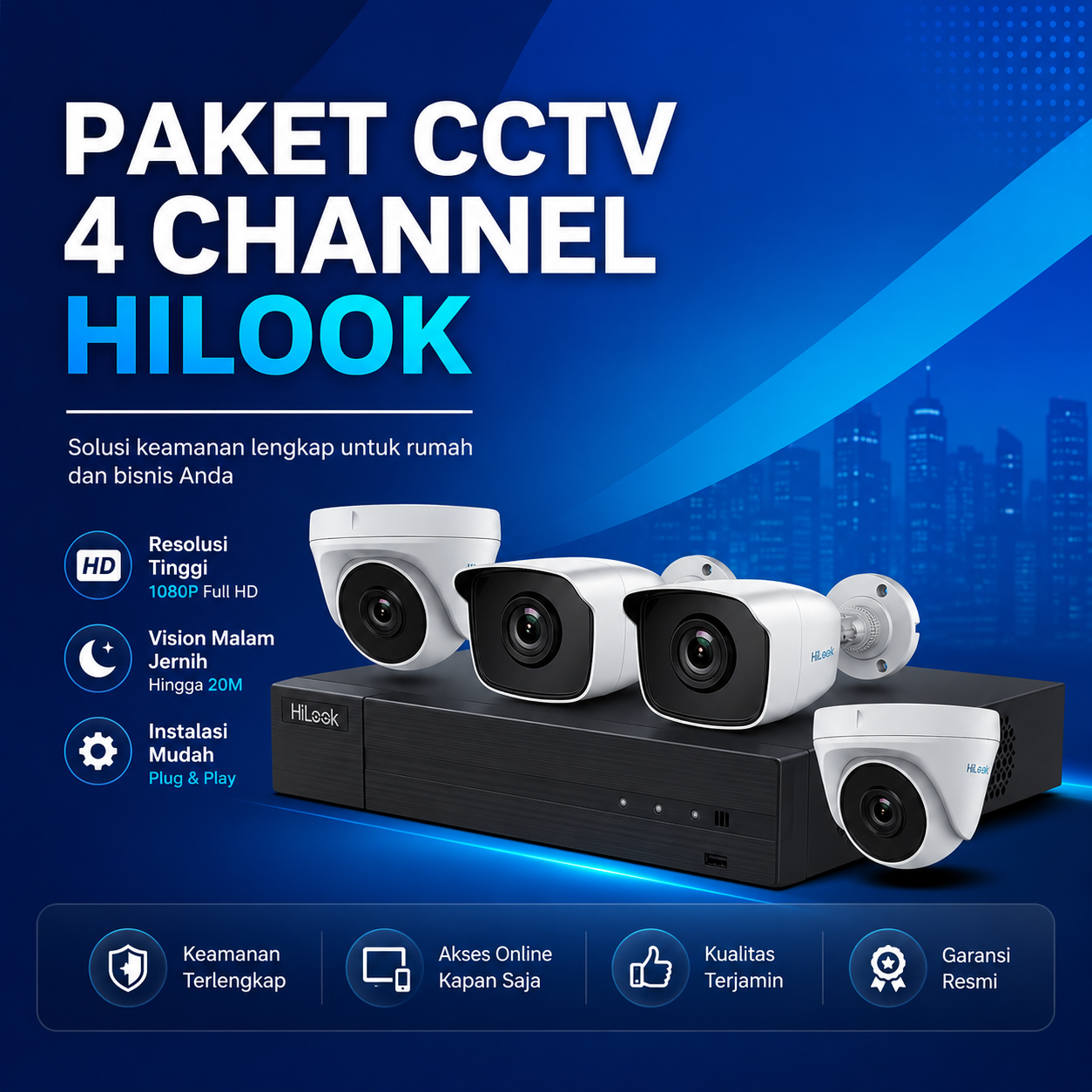 CCTV HILOOK 2Mp 4CH