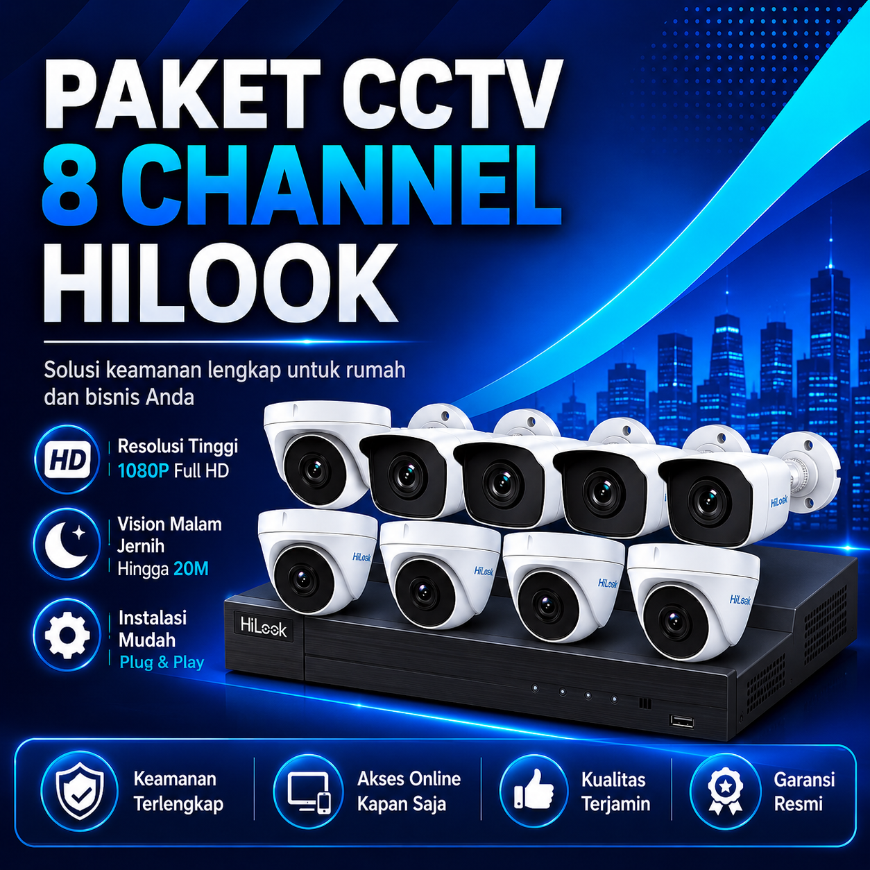 CCTV HILOOK 2Mp 8CH